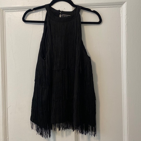 Black Fringe Top - Picture 1 of 6